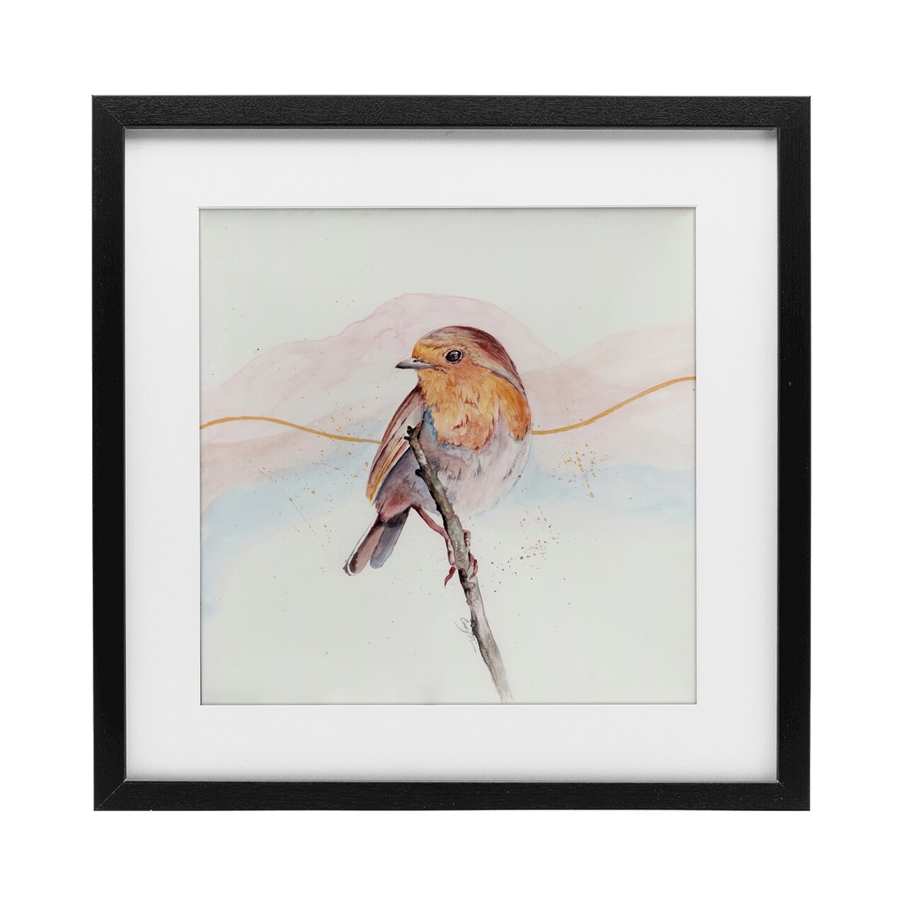 Stupell Industries Songbird Perched Subtlety Framed Print Under Glass, design by Cady Driver